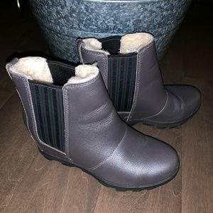 Sorel wedge booties